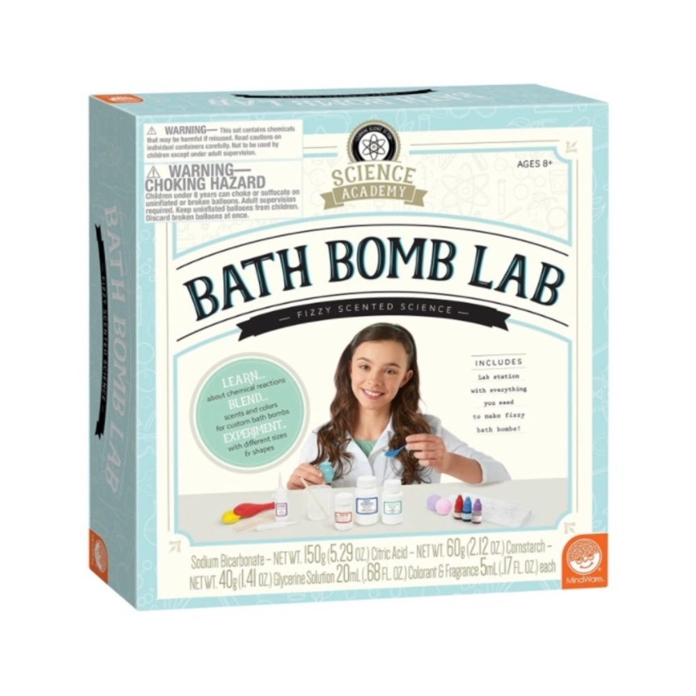 BATH BOMB LAB Fizzy Scented Science by MindWare; New in Box.